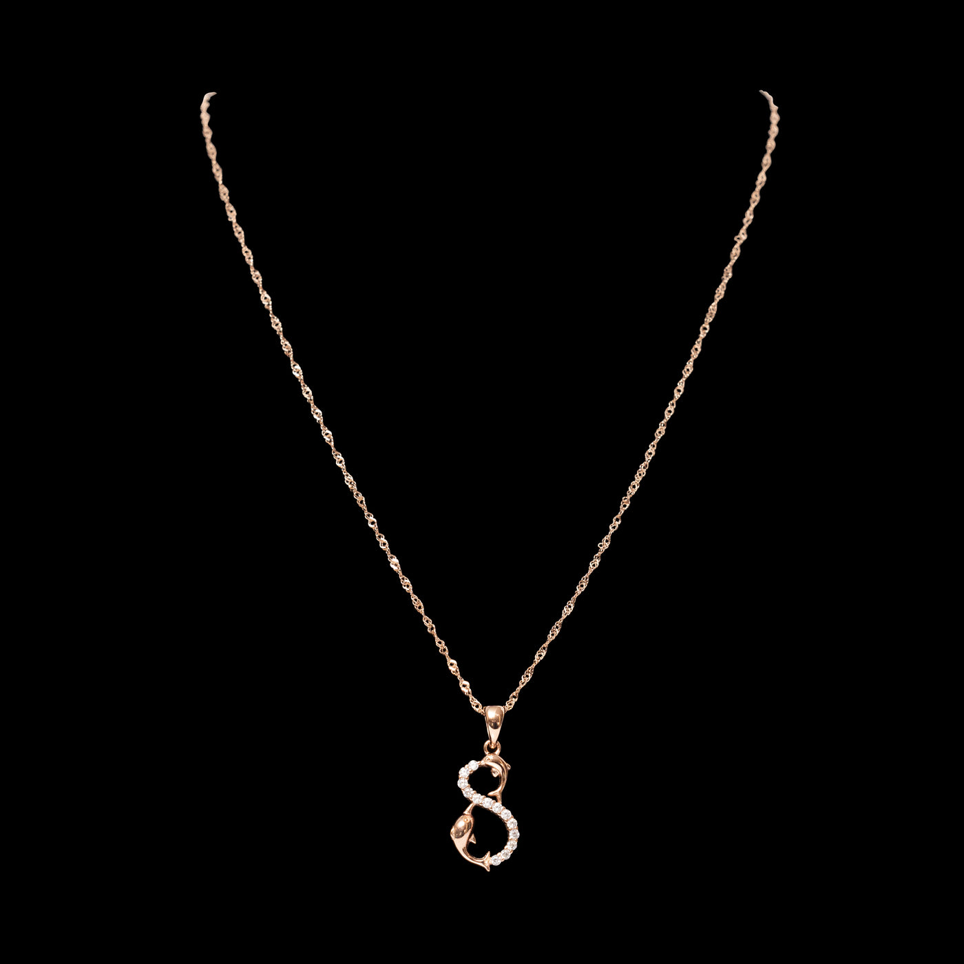 Infinity Dolphin Play Necklace