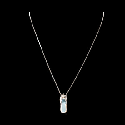 Flip Don't Flop Larimar Pendant Necklace