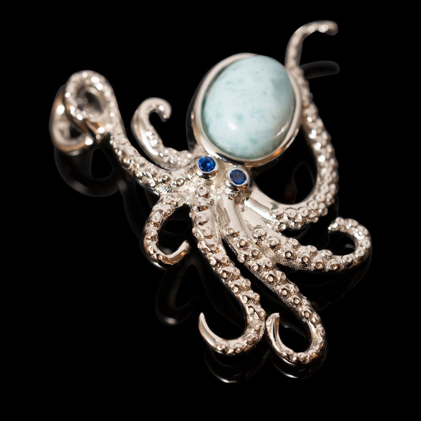 Inkredible Larimar Octopus Pendant Necklace