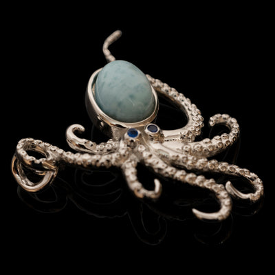 Inkredible Larimar Octopus Pendant Necklace